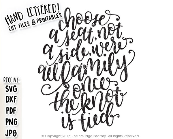 Choose A Seat Wedding SVG & Printable