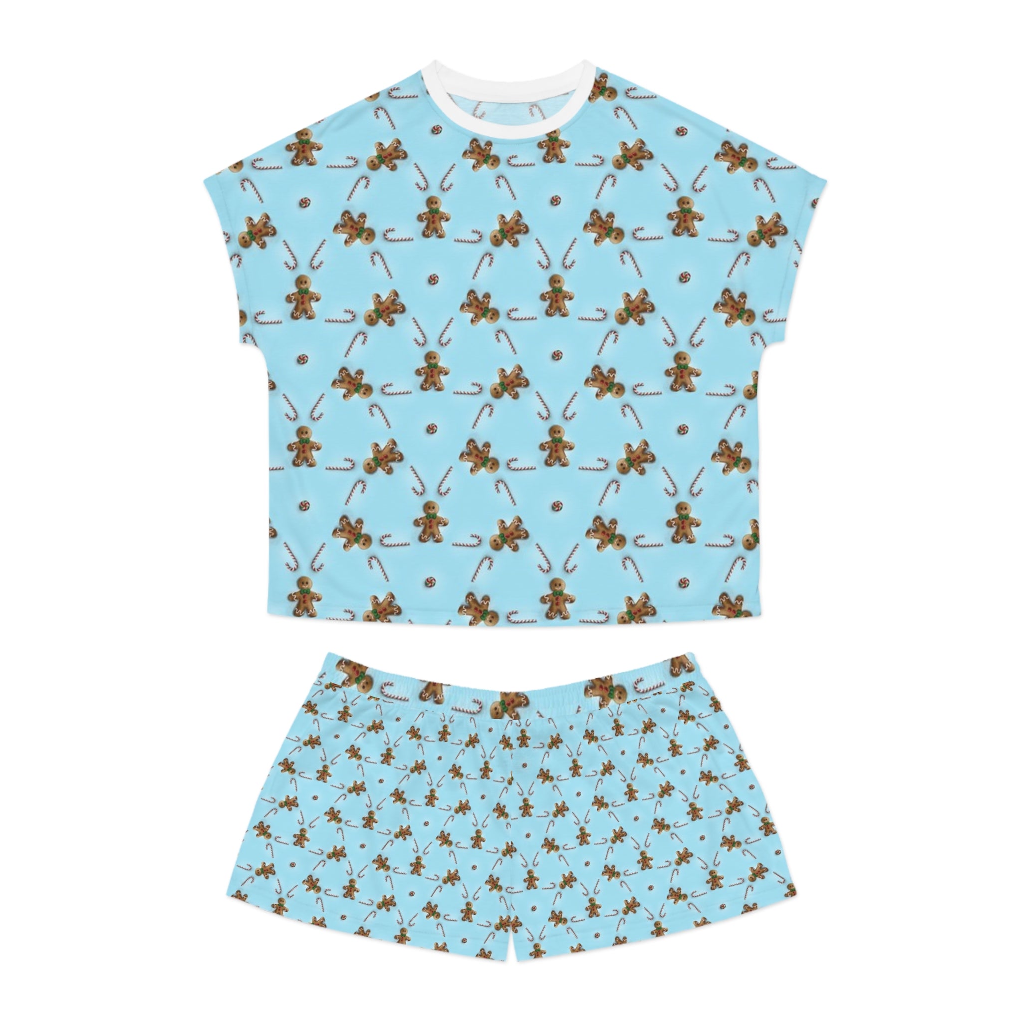 Gingerbread Print Short Sleeved PJ Set