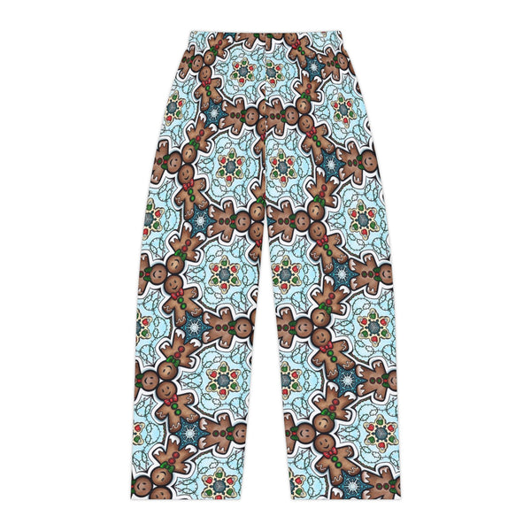 Gingerbread Man Holiday Pajama Pants - Women's Christmas Sleepwear, All-Over Print