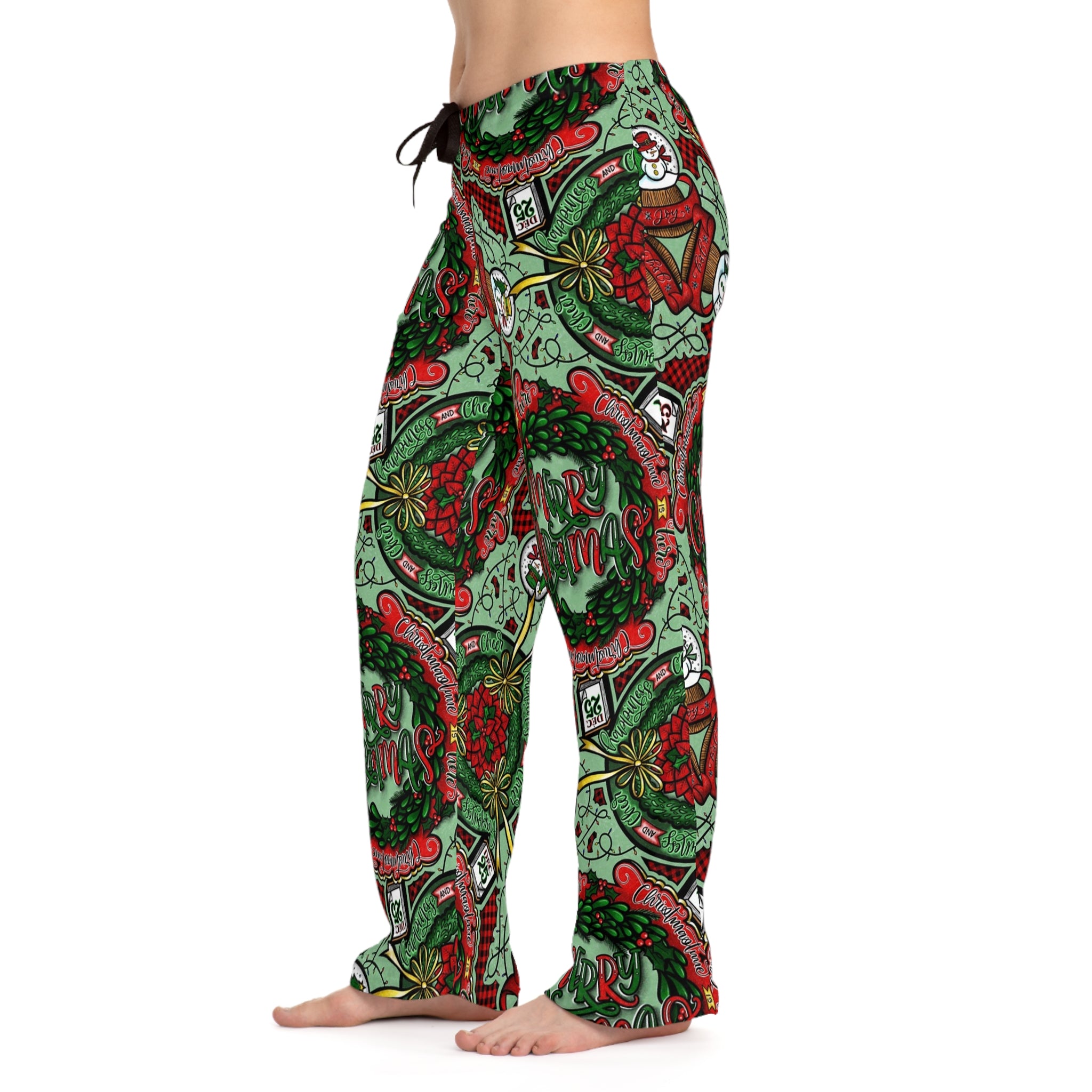 Women's Christmas Wreath Pajama Pants