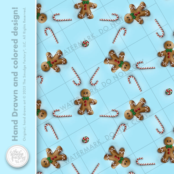 Holiday Gingerbread Man & Candy Cane Leggings