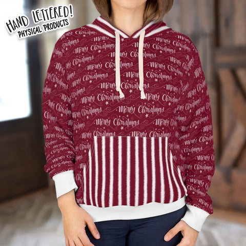 Merry Christmas Hand Lettered Hoodie