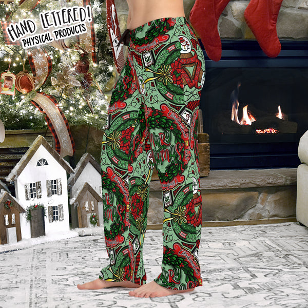 Women's Christmas Wreath Pajama Pants
