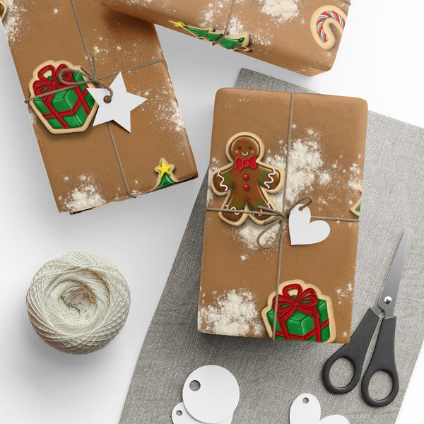 Holiday Iced Sugar Cookie Hand Drawn Wrapping Paper