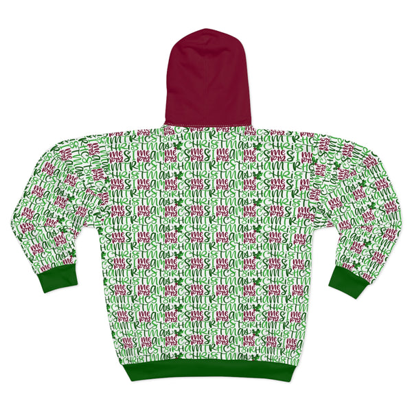 Merry Christmas Hand Lettered Zip Hoodie