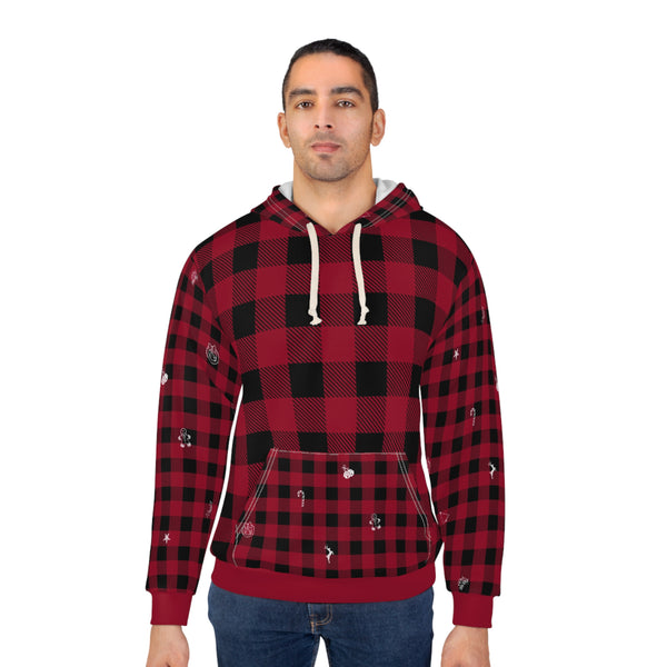 Christmas Red Buffalo Plaid Pullover Hoodie