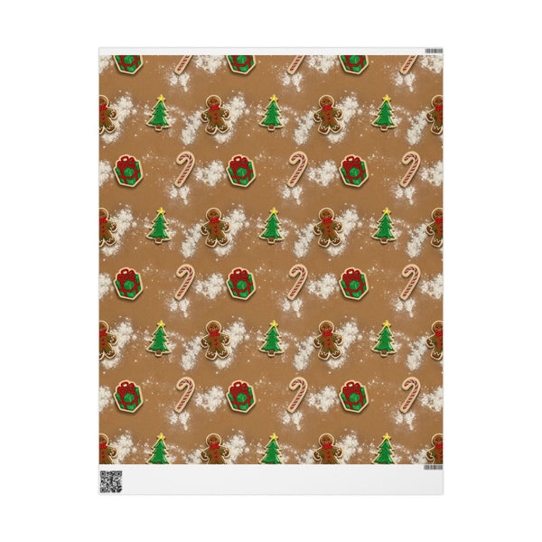 Holiday Iced Sugar Cookie Hand Drawn Wrapping Paper