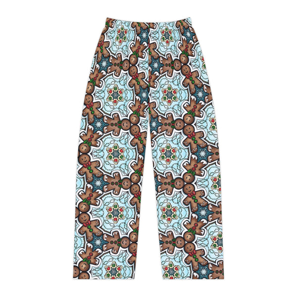 Gingerbread Man Holiday Pajama Pants - Women's Christmas Sleepwear, All-Over Print