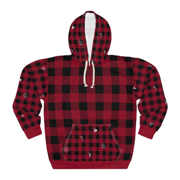 Christmas Red Buffalo Plaid Pullover Hoodie