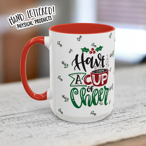 Have A Cup of Cheer Coffee Mug with Holiday Cheer Design for Cozy Vibes, Perfect for Gifts, Home Decor, Winter, Christmas, and Coffee Lovers