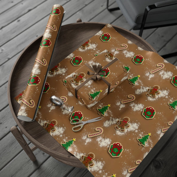 Holiday Iced Sugar Cookie Hand Drawn Wrapping Paper
