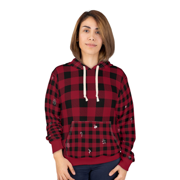 Christmas Red Buffalo Plaid Pullover Hoodie