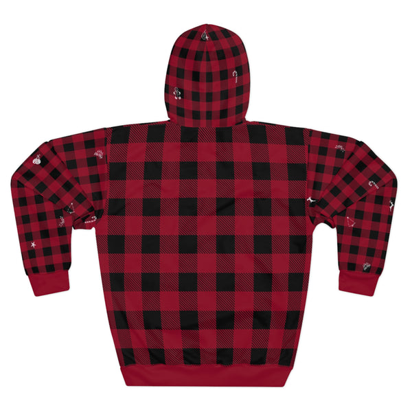 Christmas Red Buffalo Plaid Pullover Hoodie