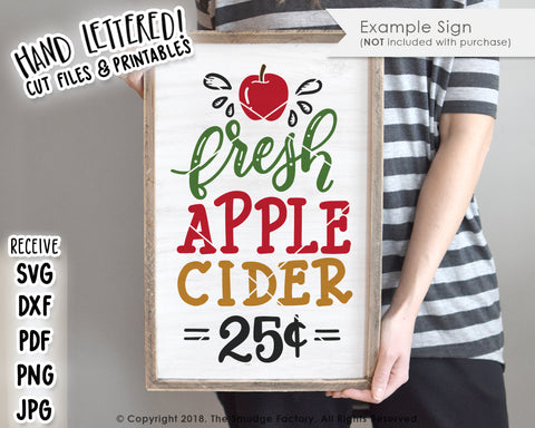 Fresh Apple Cider SVG & Printable
