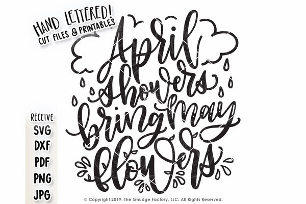 April Showers Bring May Flowers SVG & Printable