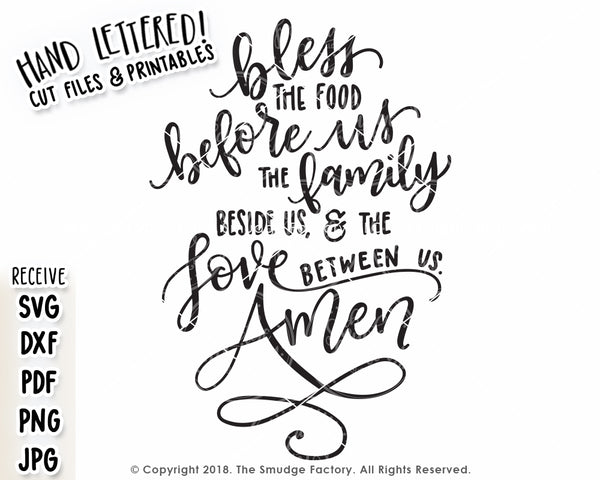 Bless The Food Before Us SVG & Printable