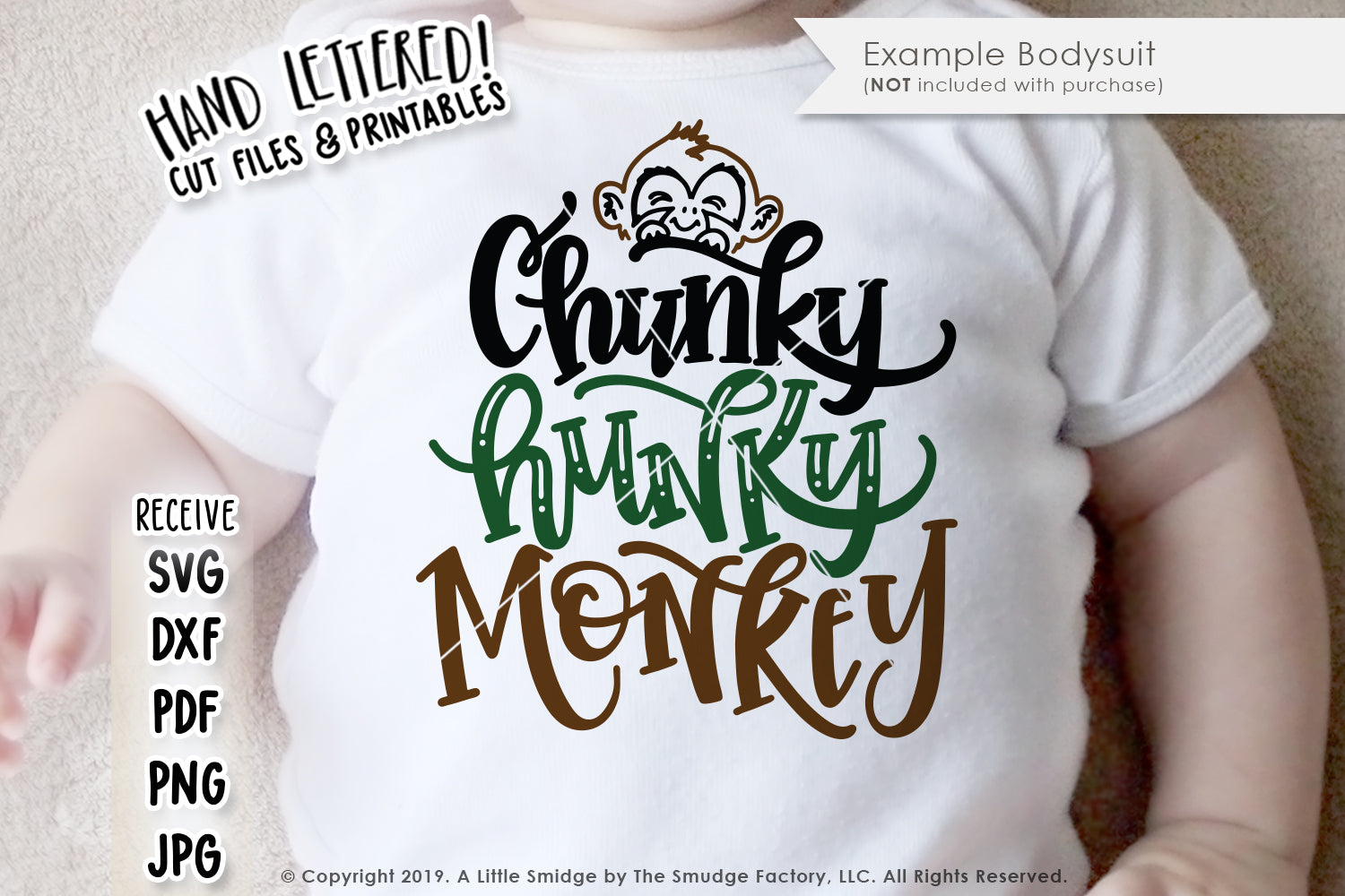Chunky Hunky Monkey SVG & Printable