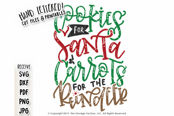 Cookies for Santa and Carrots For The Reindeer SVG & Printable