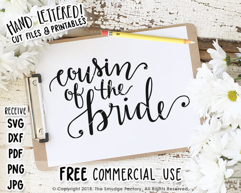 Cousin Of The Bride SVG & Printable