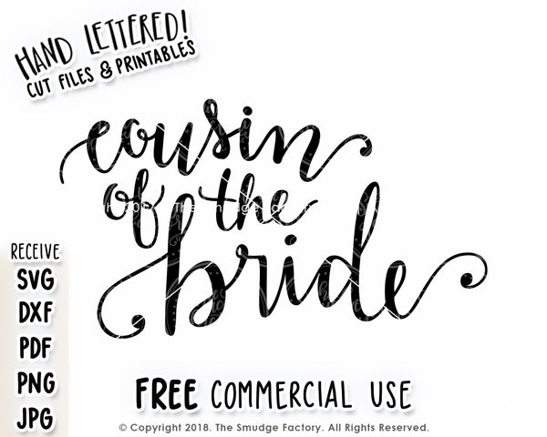 Cousin Of The Bride SVG & Printable