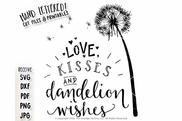 Dandelion Wishes SVG Cut File & Printable
