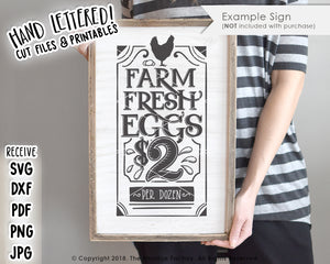 Farm Fresh Eggs $2 SVG & Printable