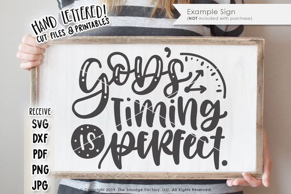 God's Timing Is Perfect SVG & Printable