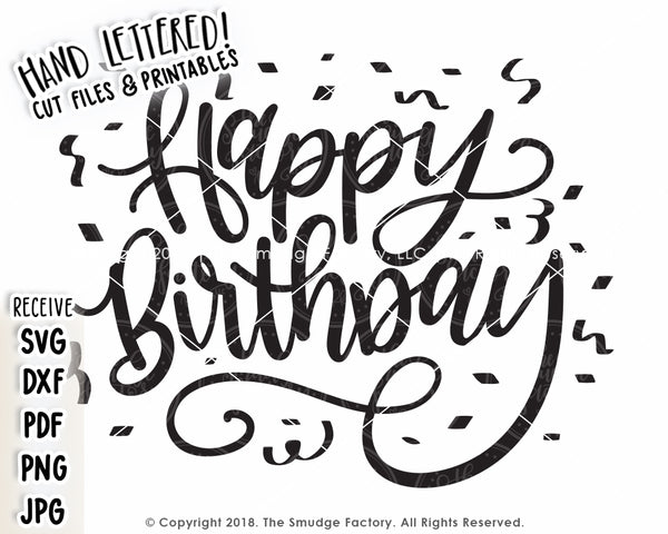 Happy Birthday SVG & Printable