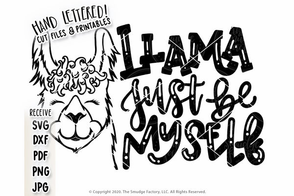 Llama Just Be Myself SVG & Printable