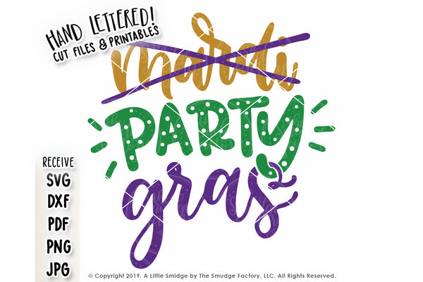 Party Gras SVG & Printable