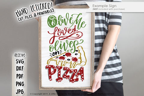 Olive Me Loves Olives On Pizza SVG & Printable