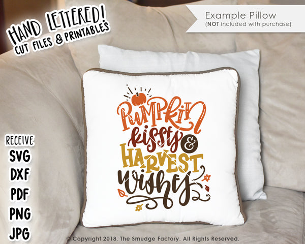 Pumpkin Kisses & Harvest Wishes SVG & Printable