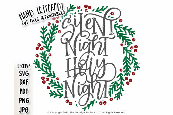 Silent Night, Holy Night SVG & Printable