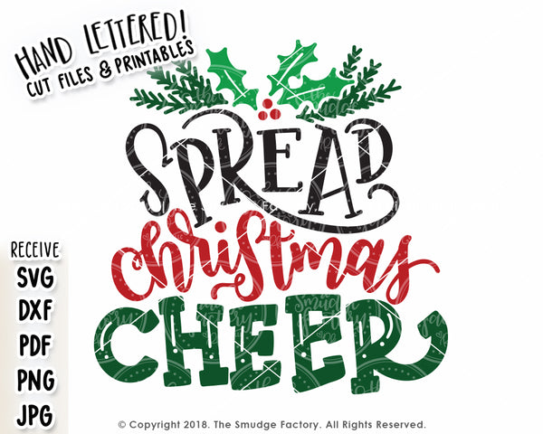 Spread Christmas Cheer SVG & Printable