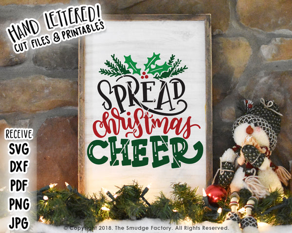 Spread Christmas Cheer SVG & Printable