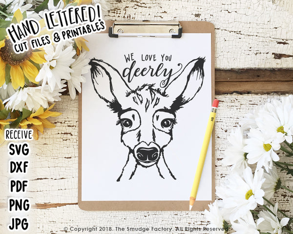 We Love You Deerly SVG & Printable