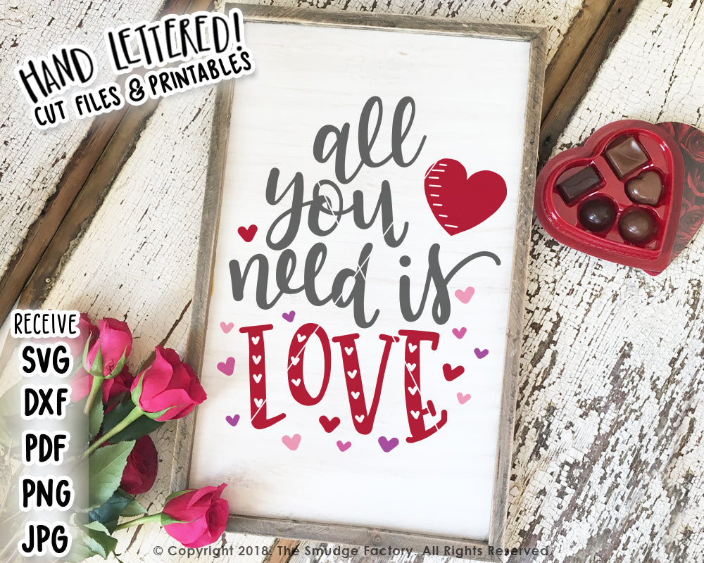 All You Need Is Love SVG & Printable