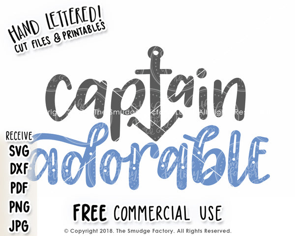 Captain Adorable SVG & Printable