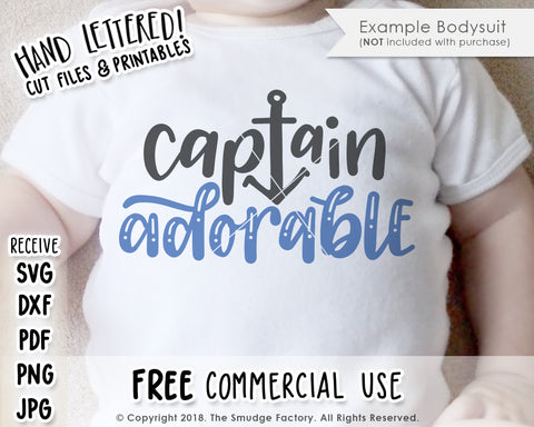 Captain Adorable SVG & Printable
