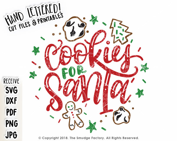 Cookies for Santa SVG & Printable