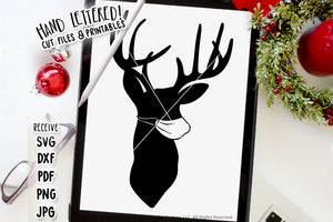 Deer Silhouette In A Mask SVG & Printable