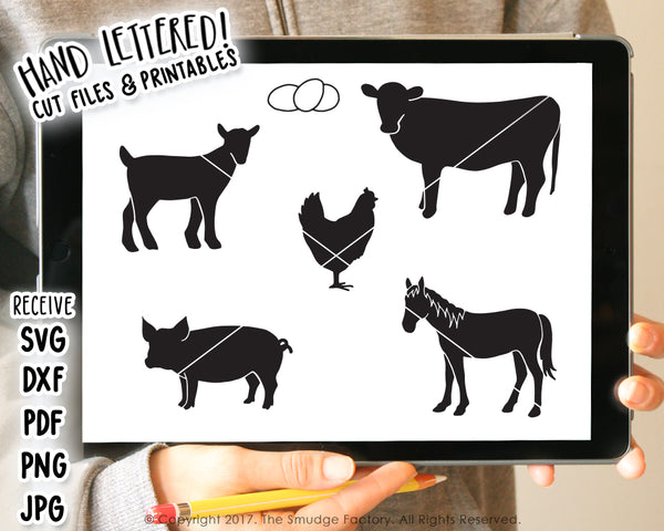Farm Animals SVG & Printable