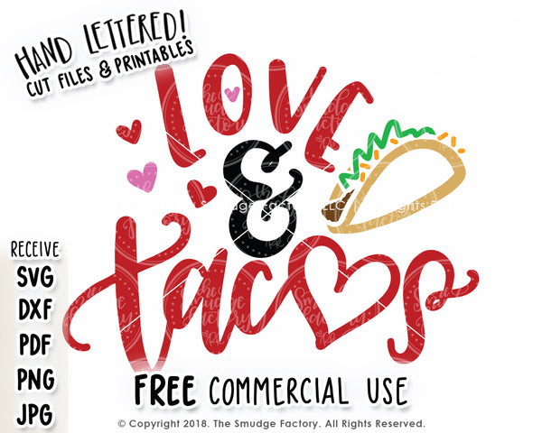 Love & Tacos SVG & Printable