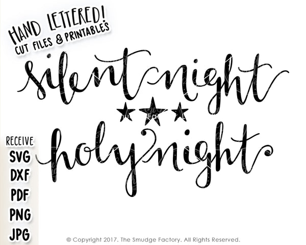 Silent Night, Holy Night SVG & Printable