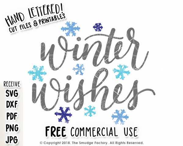 Winter Wishes SVG & Printable