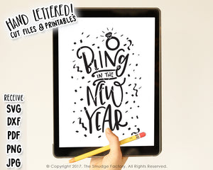 Bling In The New Year SVG & Printable