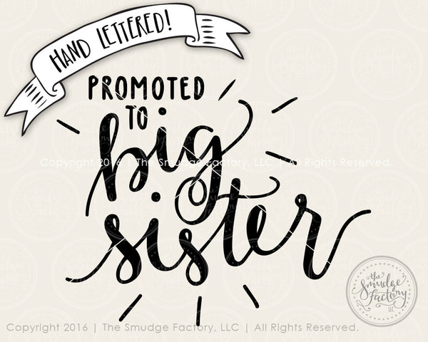 Promoted to Big Sister SVG & Printable