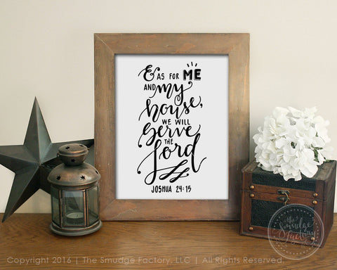 As For Me And My House, We Will Serve The Lord SVG & Printable