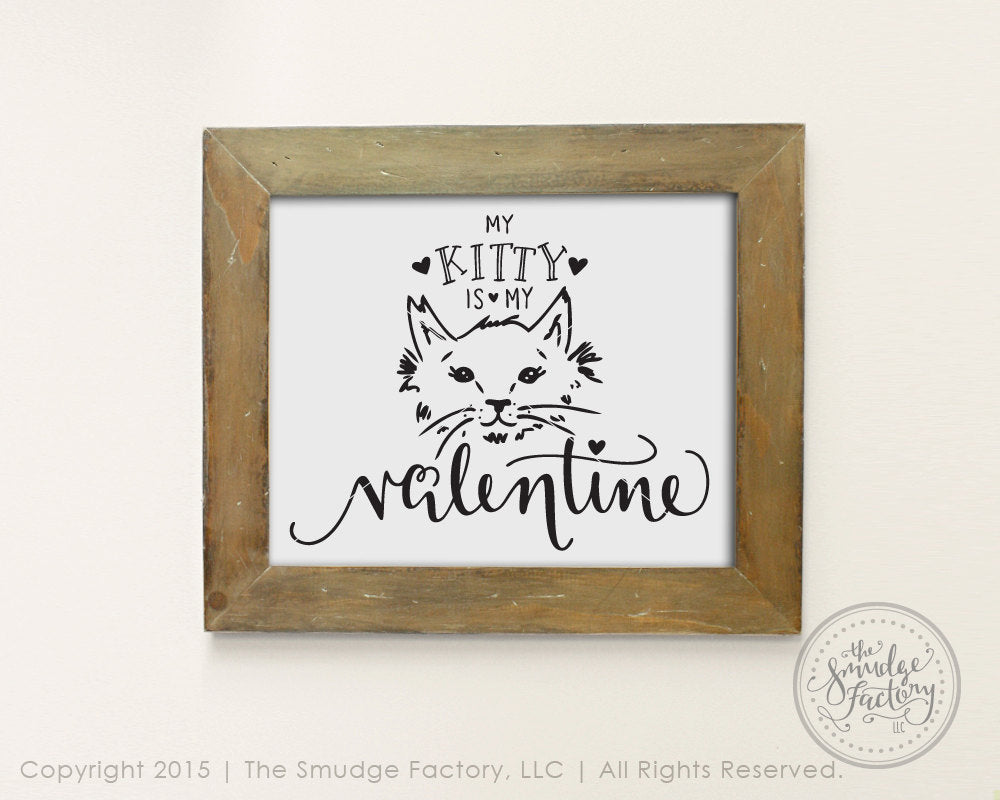 Kitty Cat Valentine's SVG & Printable