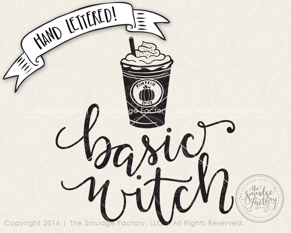 Basic Witch With Cold Coffee SVG & Printable